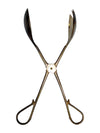 Home Studio Silverplated Salad Tongs with Gold Accent – Boxed