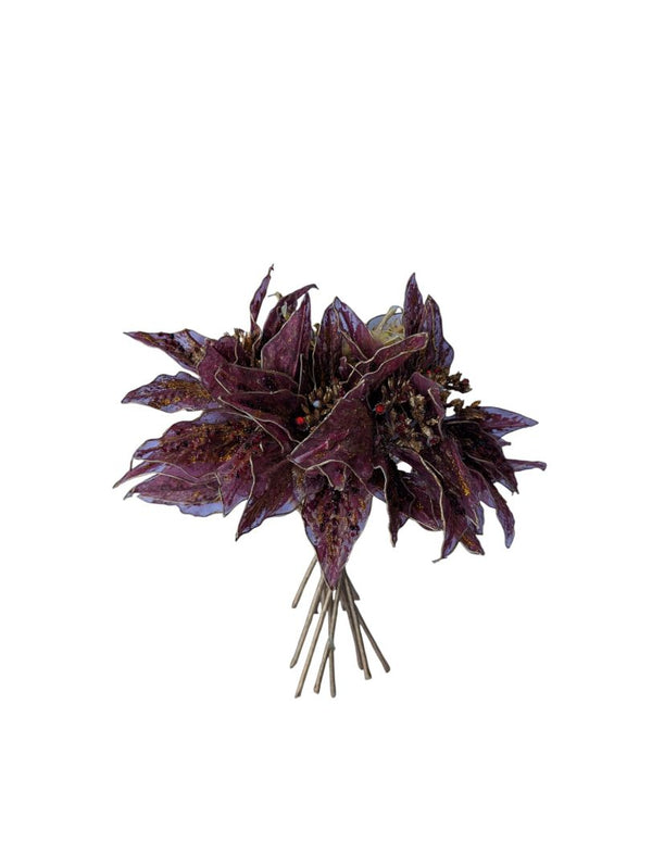 Cherub Planter with Burgundy & Gold Artificial Floral Arrangement