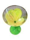Hand-Painted UV Floral Martini Glasses – Set of 2