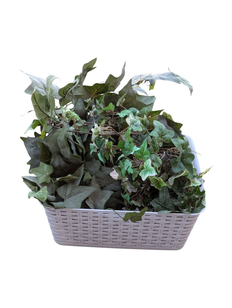 Artificial Ivy Garland Lot with Storage Basket