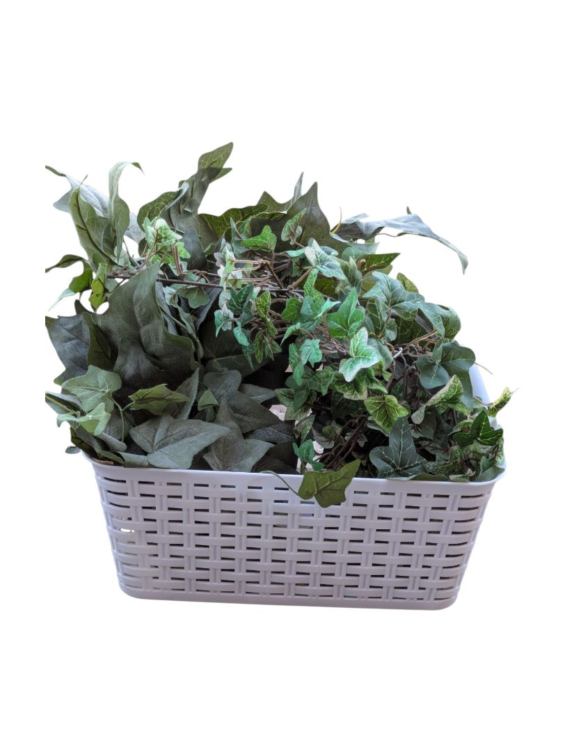 Artificial Ivy Garland Lot with Storage Basket