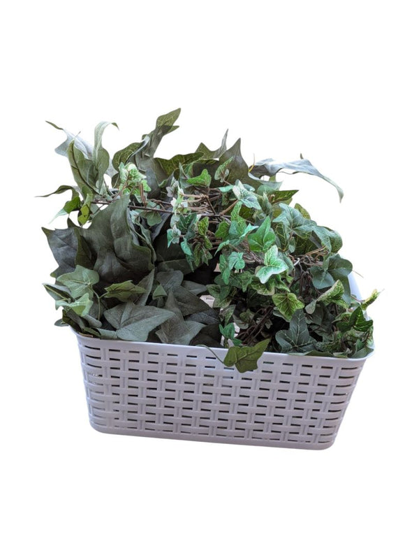 Artificial Ivy Garland Lot with Storage Basket