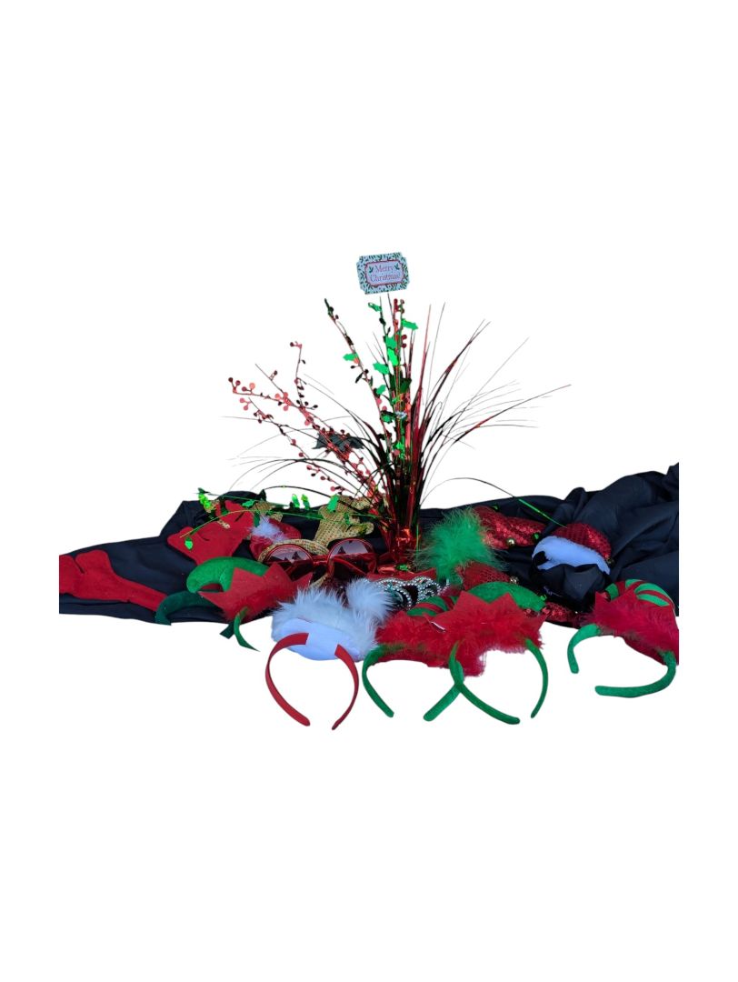 Christmas Party Accessories Lot – Headbands, Hats & Décor