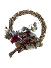 Holiday Grapevine Wreath with Lights & Florals