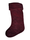 Set of 3 Burgundy Velvet Christmas Stockings