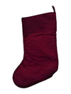 Set of 3 Burgundy Velvet Christmas Stockings