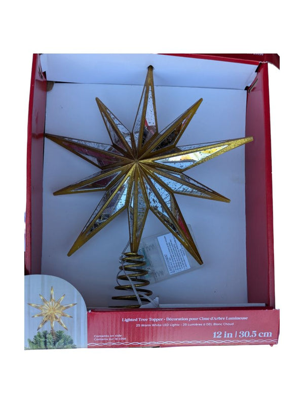 Ashland Lighted Tree Topper – 12" Star with LED Lights