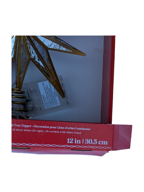 Ashland Lighted Tree Topper – 12" Star with LED Lights