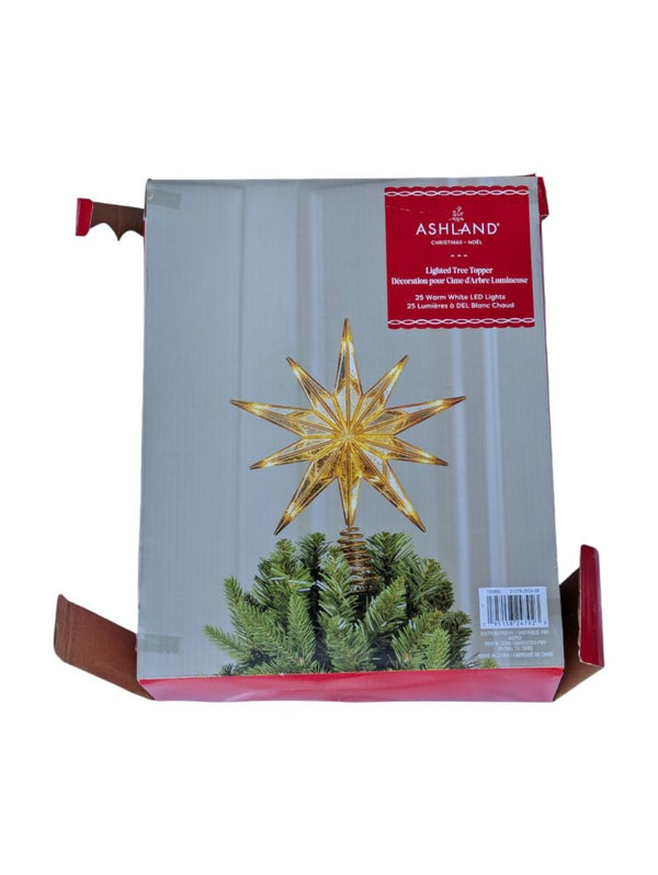 Ashland Lighted Tree Topper – 12" Star with LED Lights