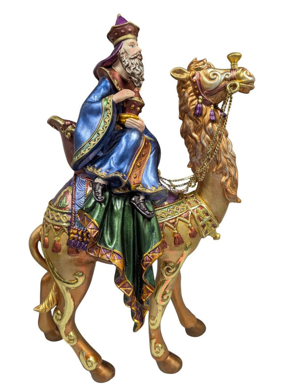 Hand-Painted Wise Man on Camel – Nativity Figurine