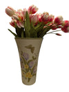 Hand-Painted Ceramic Vase with Faux Tulip Arrangement – English Butler