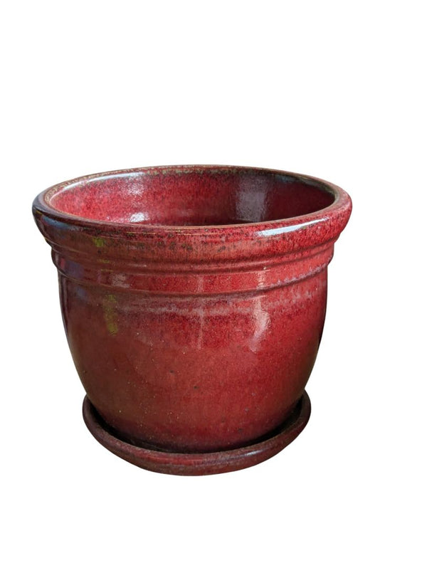 Large ceramic glazed planters