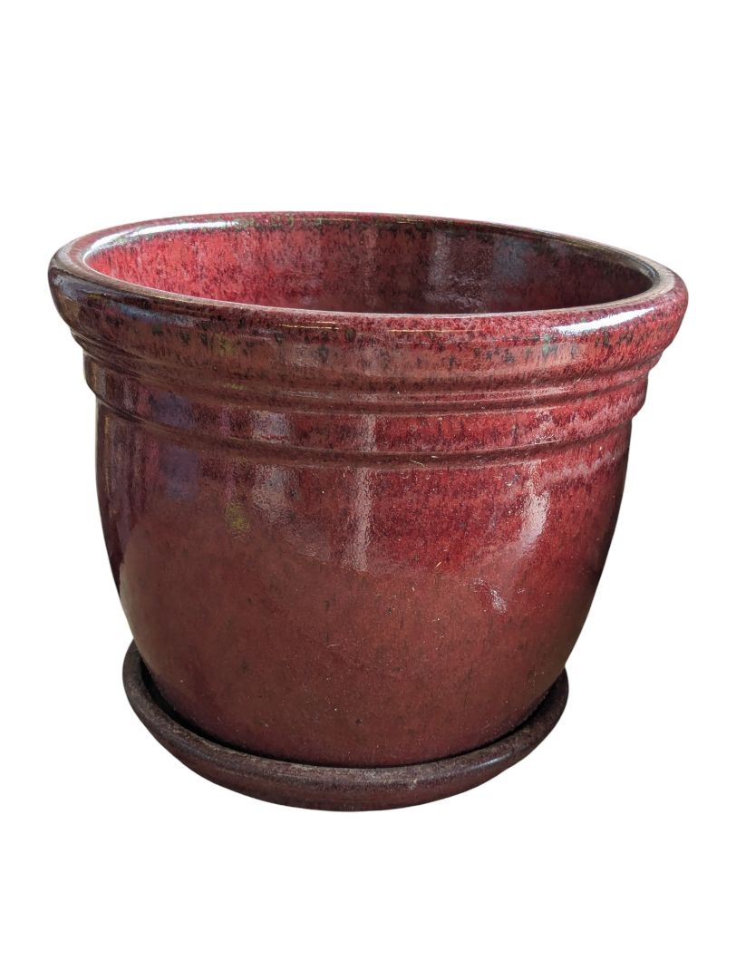 Large ceramic glazed planters