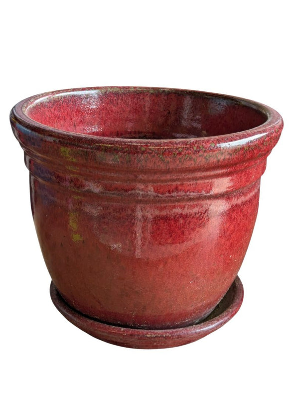 Large ceramic glazed planters