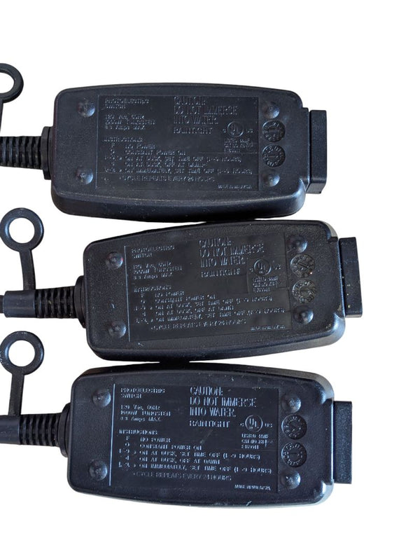 Lot of 3 Outdoor Plug-in Timers – Heavy Duty, Weather-Resistant