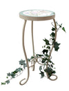 Floral Mosaic Tile Plant Stand Set – 3 Pieces