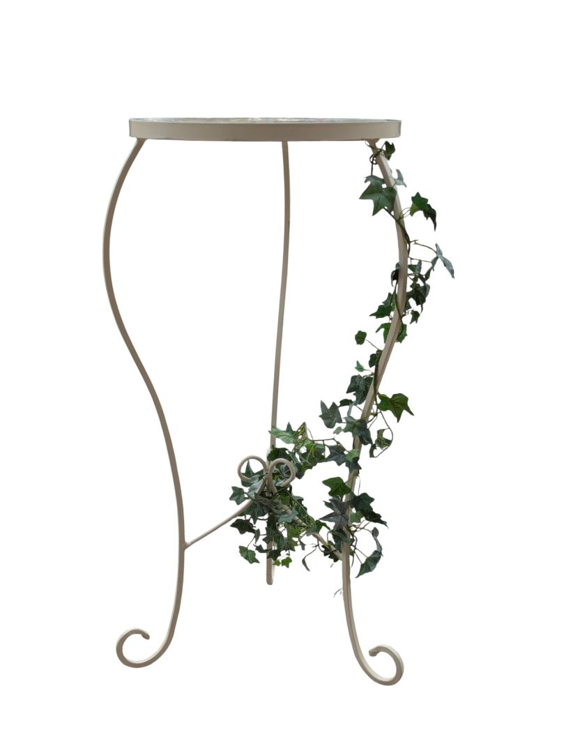 Floral Mosaic Tile Plant Stand Set – 3 Pieces