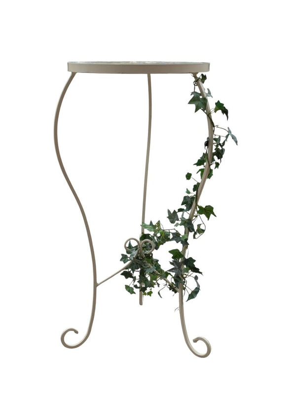 Floral Mosaic Tile Plant Stand Set – 3 Pieces