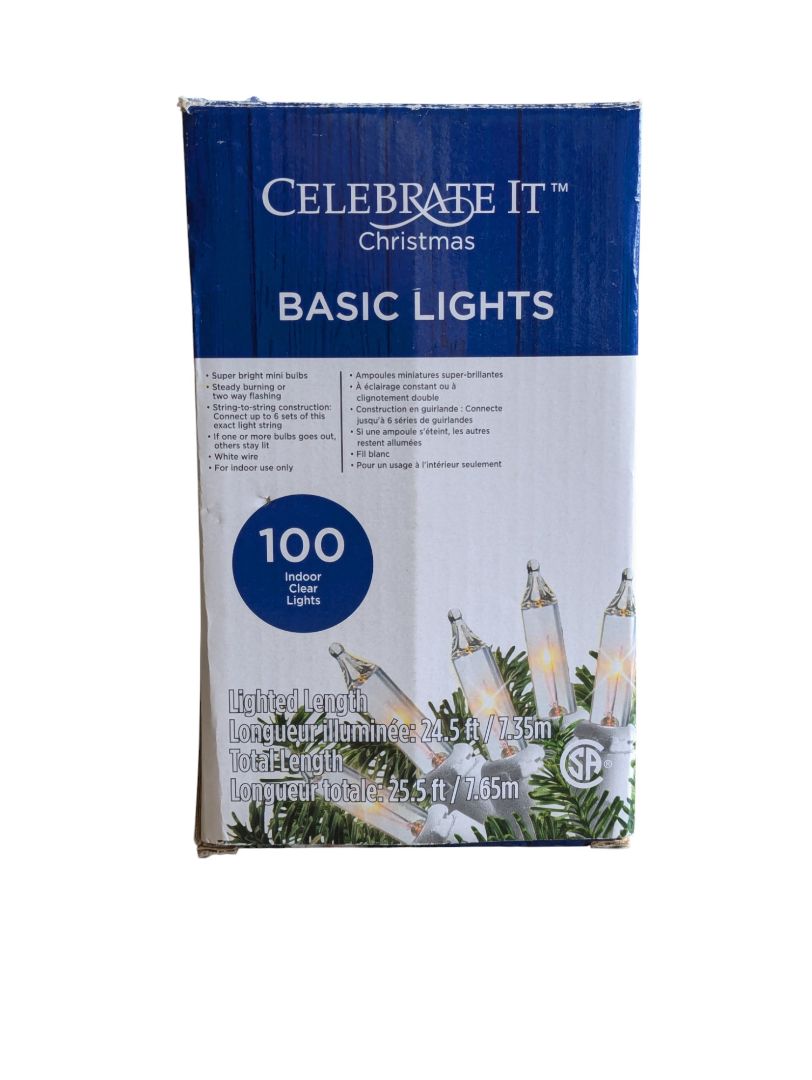 Holiday Lights & Accessories Bundle – Assorted Strands, Replacement Bulbs, Clips