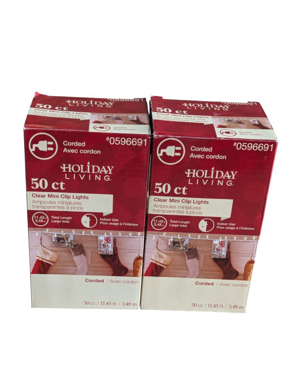 Holiday Lights & Accessories Bundle – Assorted Strands, Replacement Bulbs, Clips