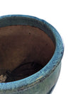 Large Glazed Ceramic Planter – Blue Drip Glaze
