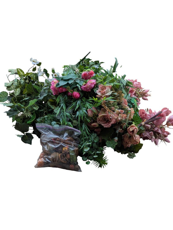 Artificial floral bundles and greenery lots