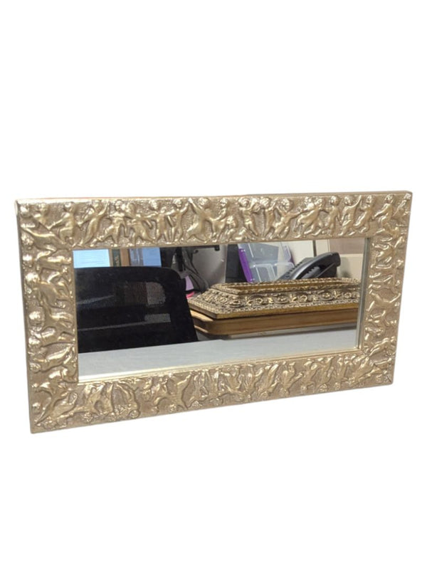 Decorative Wall Mirror with Gilt Cherub Frame