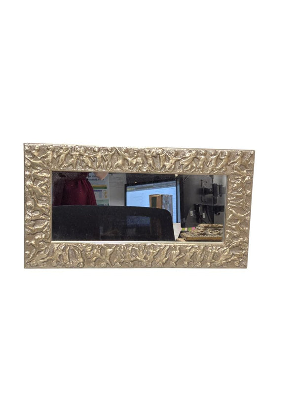 Decorative Wall Mirror with Gilt Cherub Frame