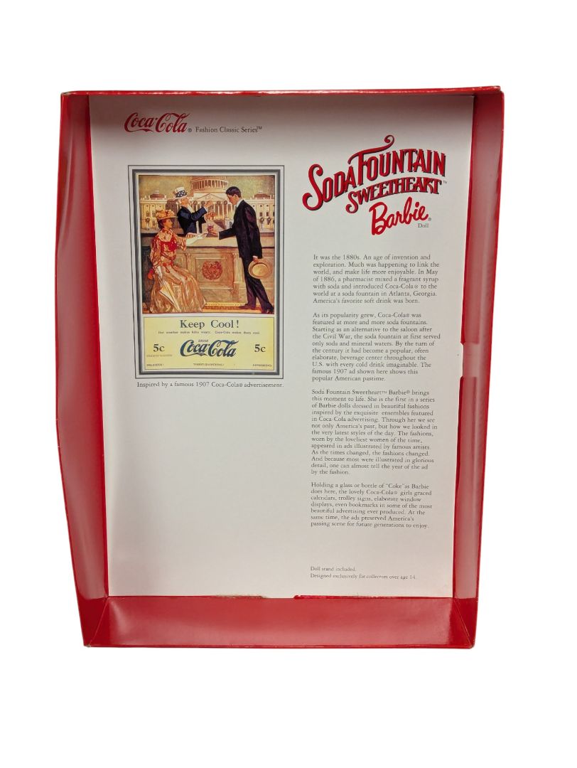Soda Fountain Sweetheart Barbie – Coca-Cola Fashion Classic Series (1996, #15762)