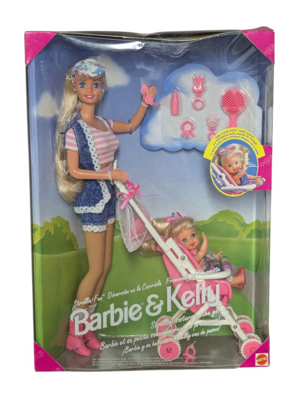 Barbie & Kelly “Strollin’ Fun” Playset – Mattel 1994 – New in Box