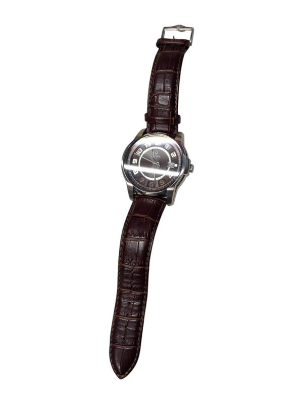 Bulova Precisionist Watch – Brown Dial with Leather Strap