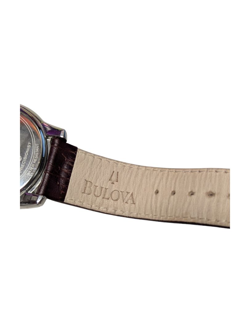 Bulova Precisionist Watch – Brown Dial with Leather Strap