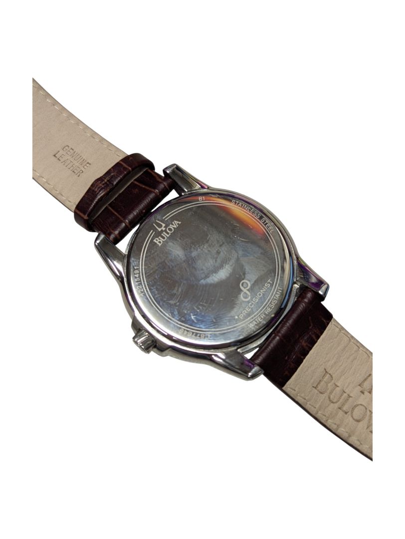 Bulova Precisionist Watch – Brown Dial with Leather Strap