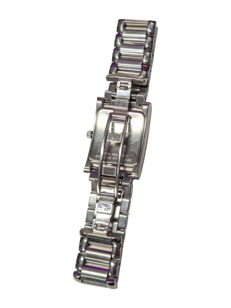 Bulova Quartz Stainless Steel Dress Watch – Rectangular Case