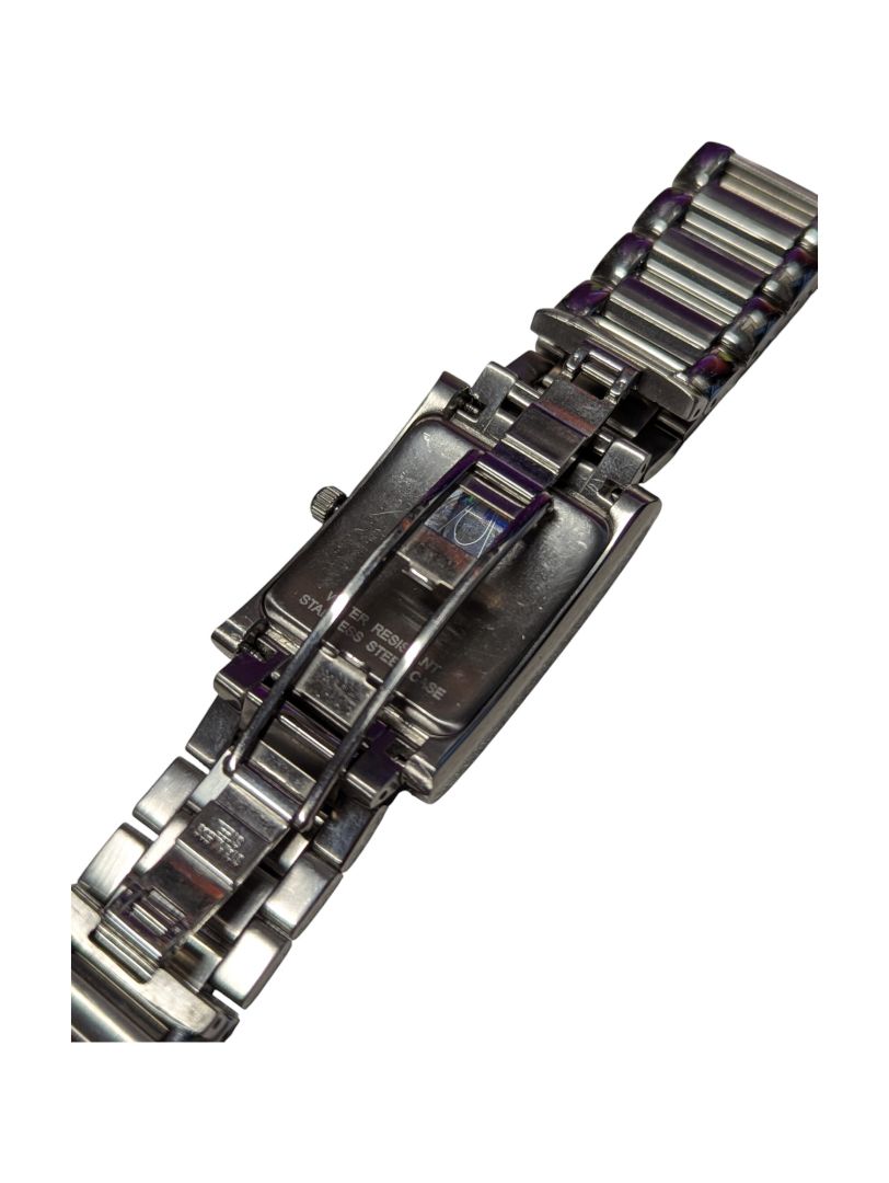 Bulova Quartz Stainless Steel Dress Watch – Rectangular Case