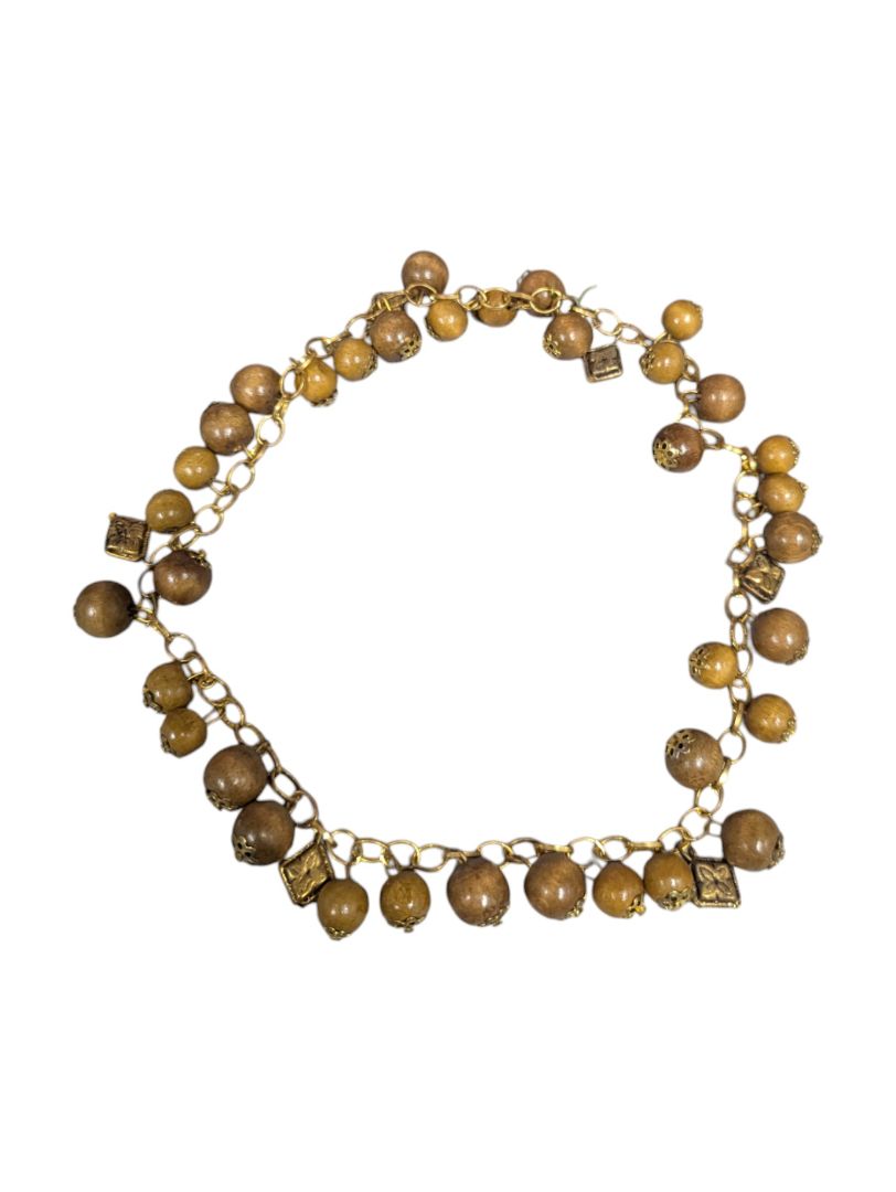 Lot of 5 Costume Bracelets – Beaded, Wood & Artistic Glass