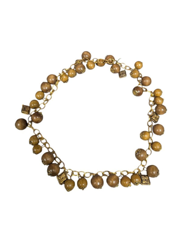 Lot of 5 Costume Bracelets – Beaded, Wood & Artistic Glass