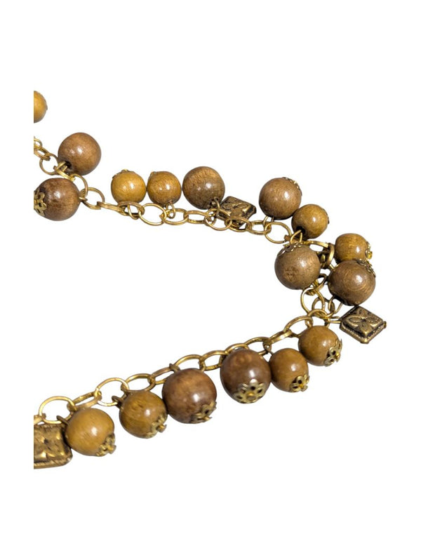 Lot of 5 Costume Bracelets – Beaded, Wood & Artistic Glass