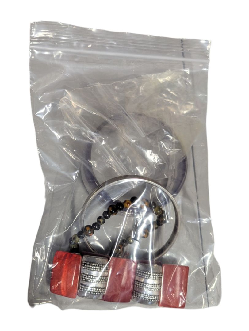 Lot of 5 Costume Bracelets – Mixed Bangles, Beads & Charms