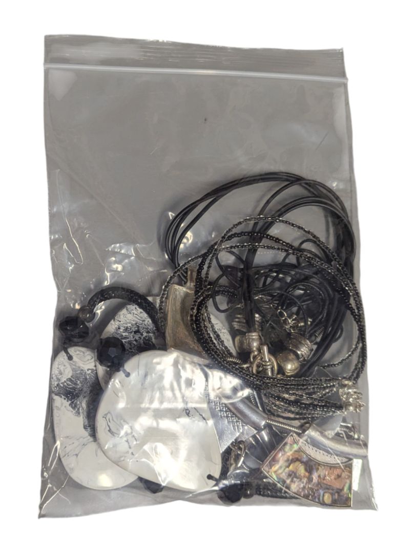 Lot of 5 Statement Necklaces – Abstract, Resin & Inlay Designs