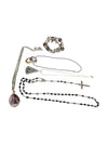 Lot of 5 Necklaces & 1 Bracelet – Mixed Gemstone, Rosary & Fashion Jewelry