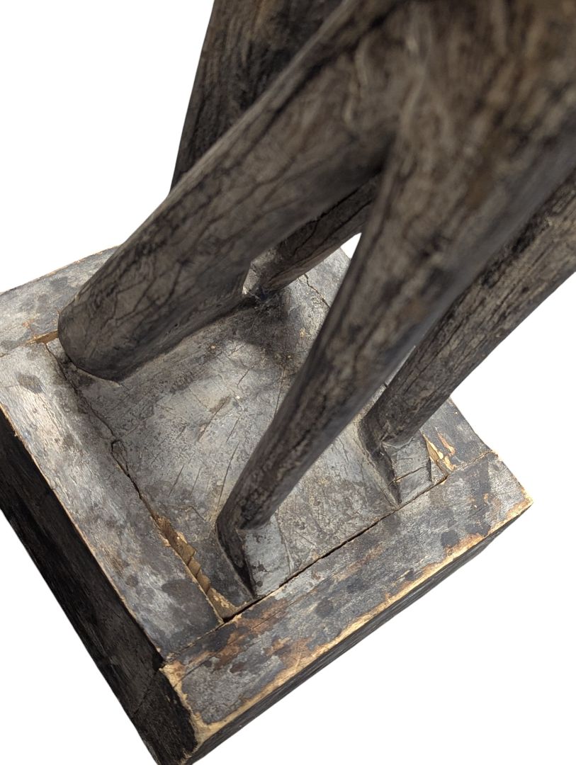 Large Hand-Carved African Tribal Wooden Sculpture