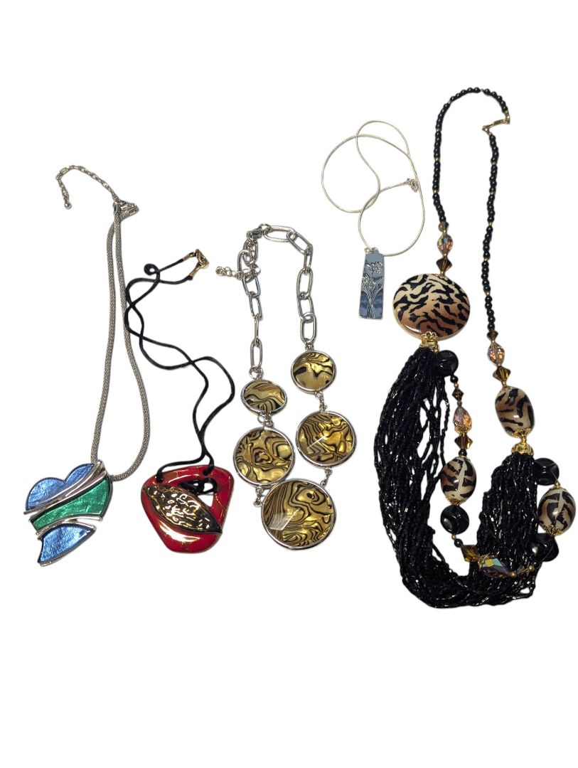 Lot of 5 Statement Costume Necklaces
