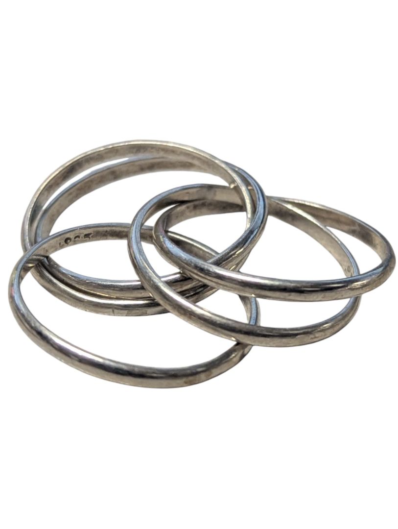 Lot of 5 Sterling Silver Artisan Rings