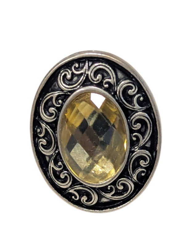 Lot of 5 Sterling Silver Rings – Amber & Statement Styles