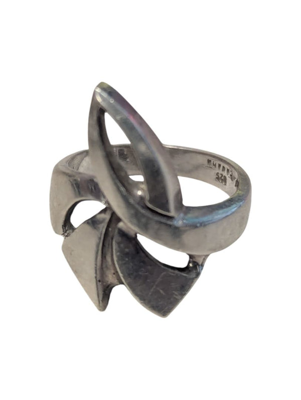 Lot of 5 Sterling Silver Rings – Amber & Statement Styles