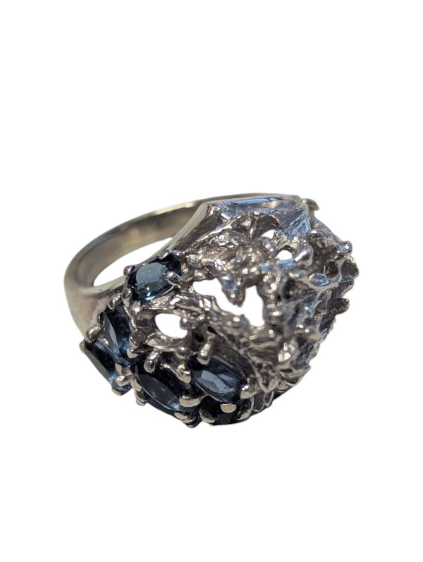 Lot of 5 Sterling Silver Rings – Amber & Statement Styles