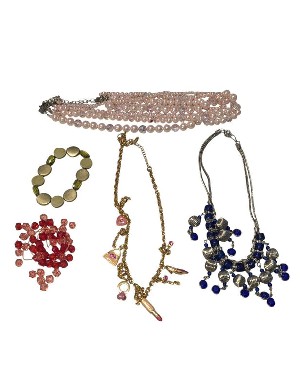 Lot of 5 Fashion Necklaces, Beads & Bracelet