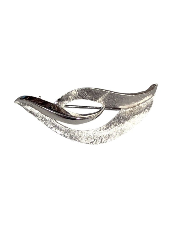 Lot of 5 Vintage Costume Brooches – Mixed Metal, Rhinestone & Carved Floral Designs