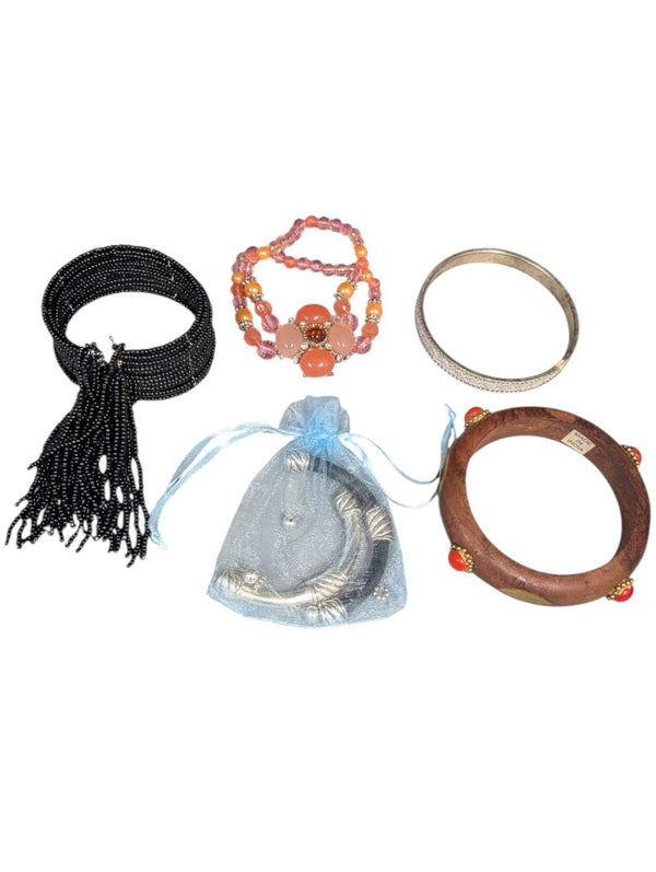 Mixed Bracelet Lot – 5-Piece Assorted Collection